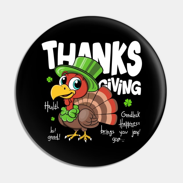 Thanksgiving Turkey Cute Pin by Nine Tailed Cat