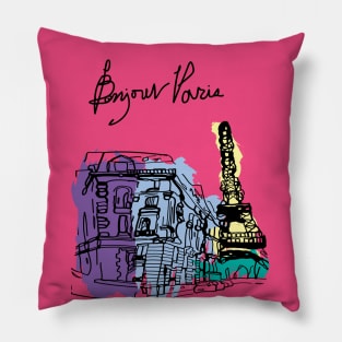 Bonjour Paris Pillow