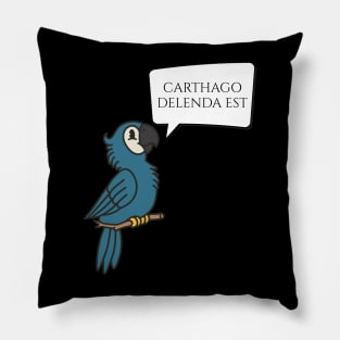 Carthago Delenda Est - Ancient Rome - Latin Talking Parrot Pillow