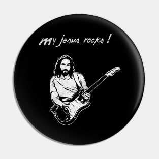 Jesus Rock Pin