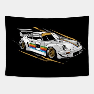 Classic 911 964 RWB JDM Race Car Tapestry