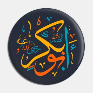 Abu Bakr Arabic Challigraphy Pin