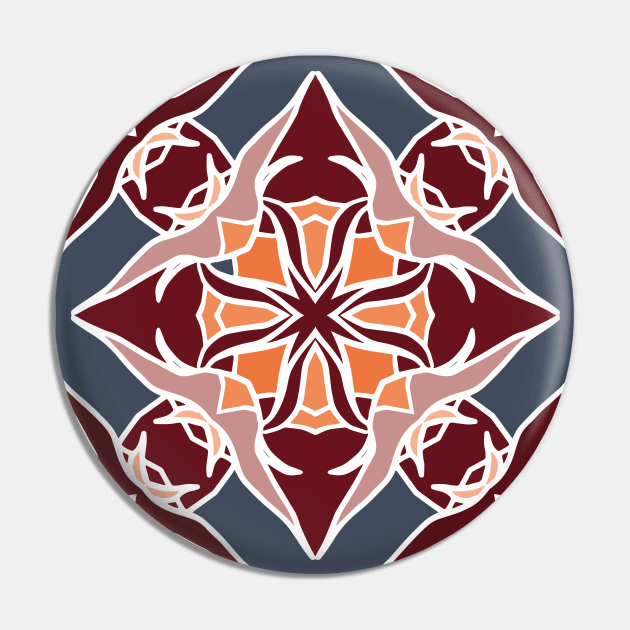 Moroccan Tile Pin by Holly Rose Art