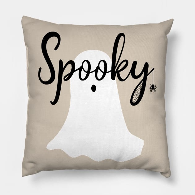 Halloween Spooky Ghost Pillow by MilotheCorgi