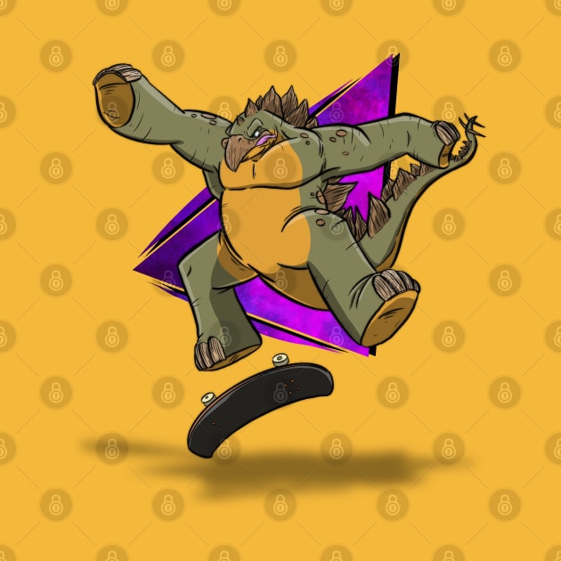 Kick flip dino by Artbylukus