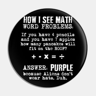 Math Word Problems Pin