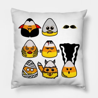 Classic Hollywood Monsters Candy Corn Pillow