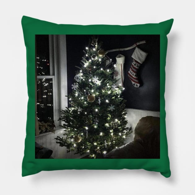 Christmas Tree in the Corner Pillow by Humerushumor