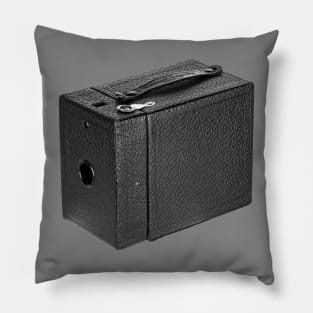 Vintage 1930s Box Camera in B&W Pillow