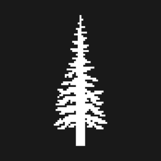 Retro Pixel Tree - White Version T-Shirt