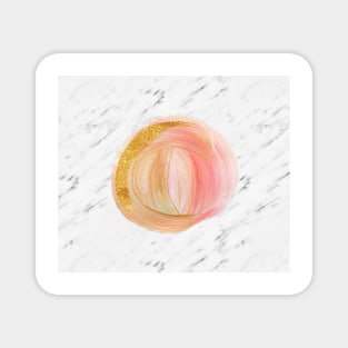 Sunny rose gold marble Magnet