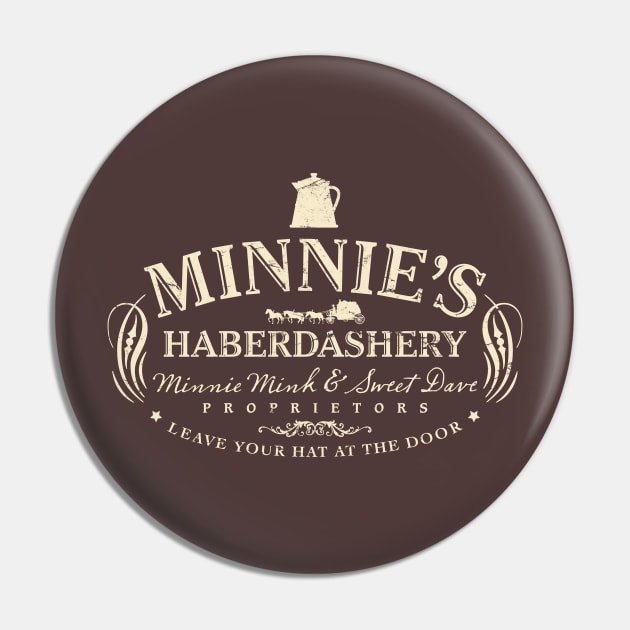 Minnie's Haberdashery - Light Print Pin by Artboy