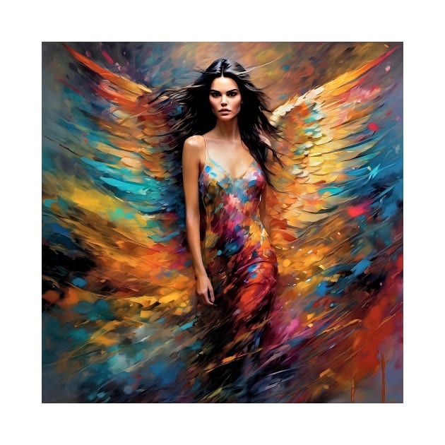 Kendall Jenner as an angel by bogfl