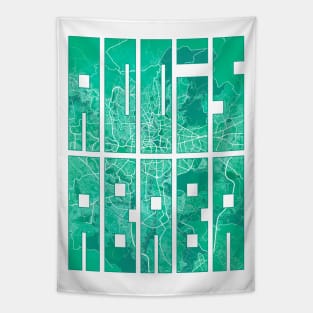 Addis Ababa, Ethiopia City Map Typography - Watercolor Tapestry