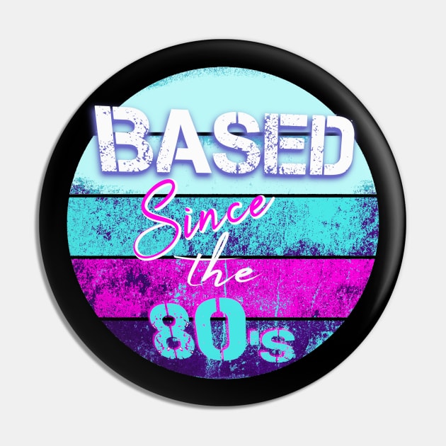 BASED Since the 80-s - retro style t-shirt for the 80s kid Pin by LA Hatfield