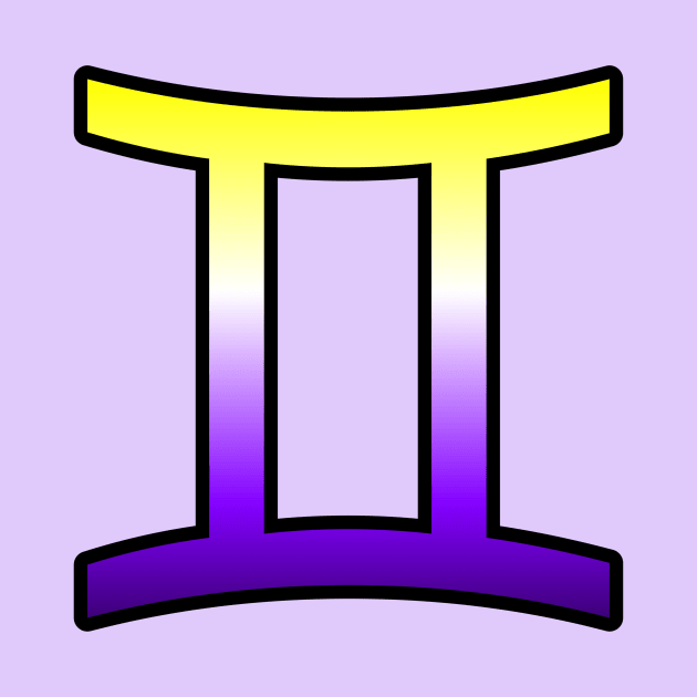 Gemini Nonbinary Pride Symbol by SillyStarlight