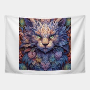 Cat Dragon Art - Colorful and Vibrant for Cat Lovers Tapestry