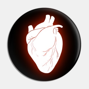 red neon heart t-shirt Pin