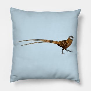 Reeves's pheasant bird cartoon illustration Pillow