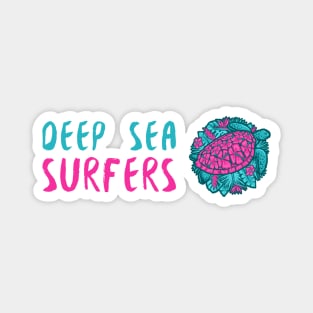 Deep Sea Surfer Cute Turtle Magnet