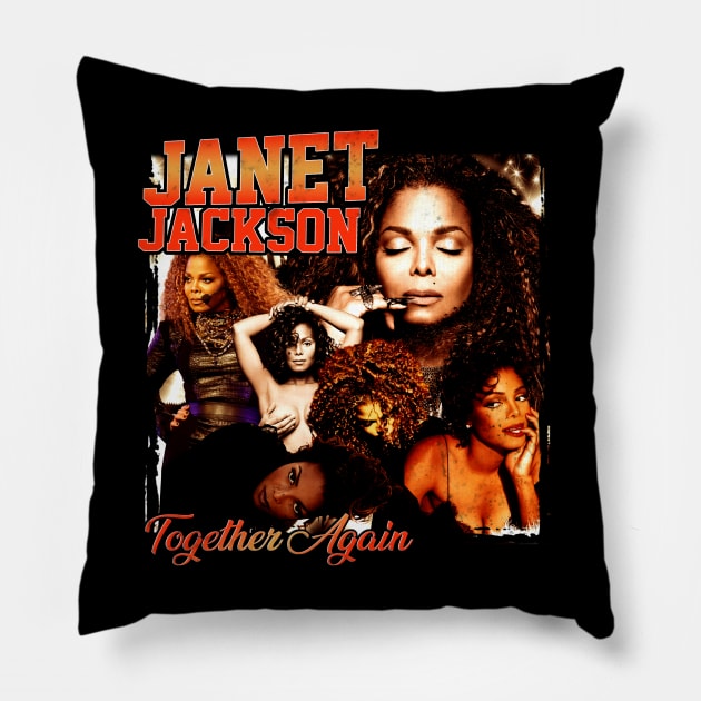 Janet Jackson Vintage Tour Concert Pillow by Evergreen Daily