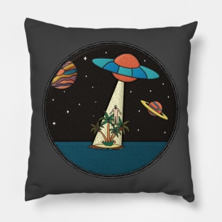 Saved By Aliens Midlife Merit Badge Pillow