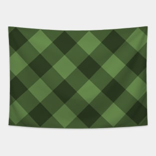 Green Plaid Tapestry