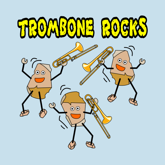 Trombone Rocks by Barthol Graphics