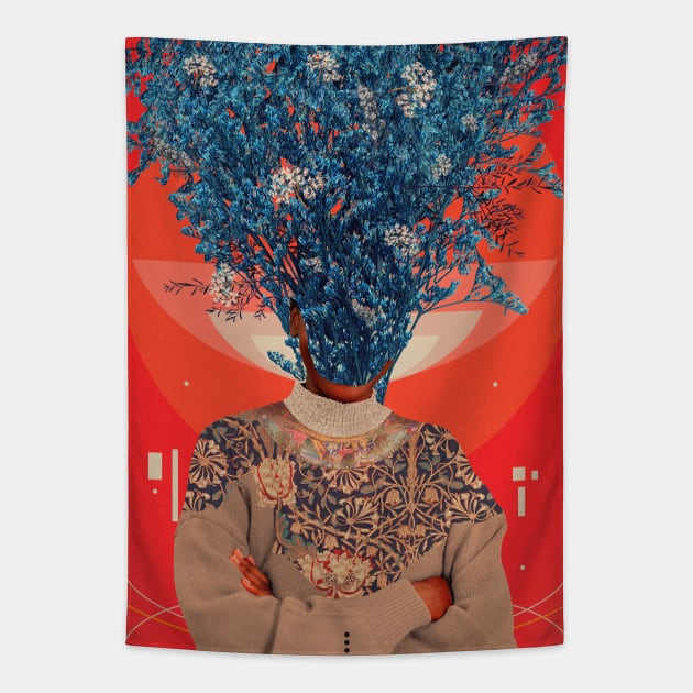 Her Veiled Smiles Tapestry by FrankMoth