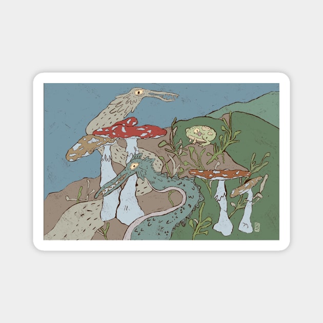 Swamp Dragons Magnet by flywithsparrows