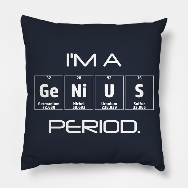 I'm a Genius Period Pillow by Greenerd