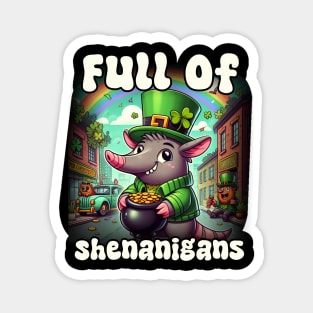 Full Of Shenanigans Leprechaun Aardvark St. Patrick's Day Magnet