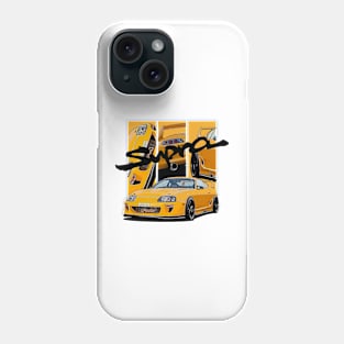 Toyota Supra MK4 Yellow JDM Car Phone Case