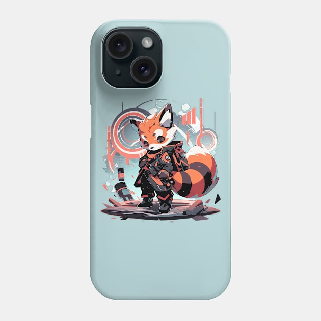 Cyber punk red panda Phone Case by etherElric