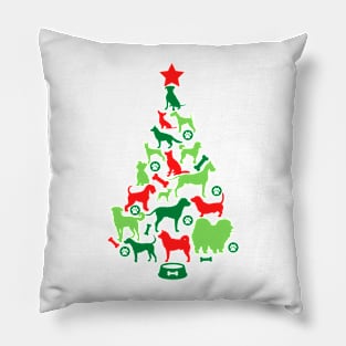 Dog Lover's Christmas Tree Pillow