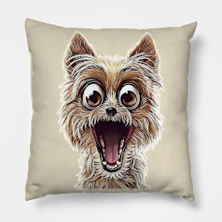 Funny Surprised Dog Pillow