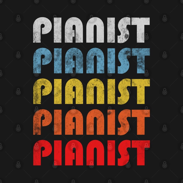 Pianist gift retro design. Perfect present for mom dad friend him or her by SerenityByAlex