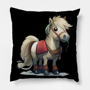 Colorful Fjord Horse Artwork 21 Pillow