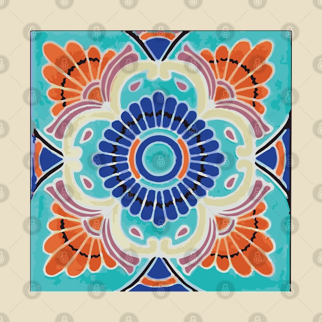 Red talavera tile by T-Mex