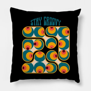 Groovy seventies circles Pillow