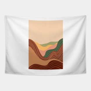 Modern Earthy Tones Mountains 16 Tapestry