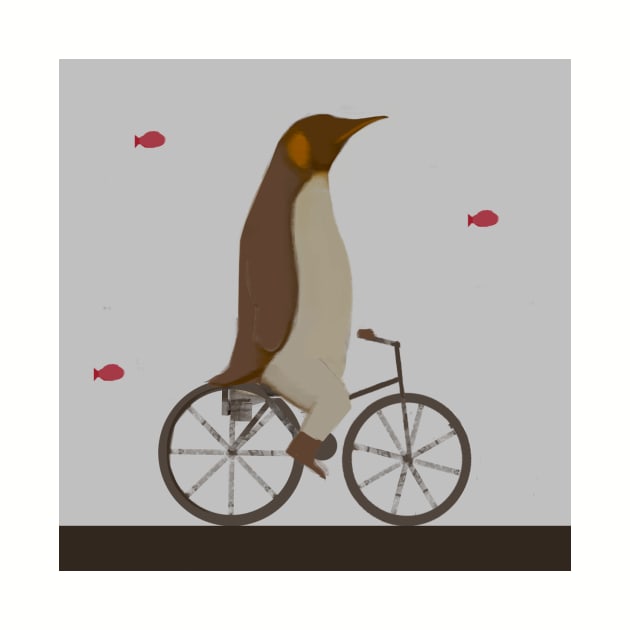 Penguin on Bicycle by JHeavenor