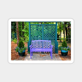 Lilac And Teal Garden Magnet