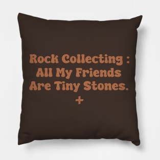 Rock Collecting : All My Friends Are Tiny Stones Pillow