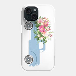 Blue Floral Truck Phone Case