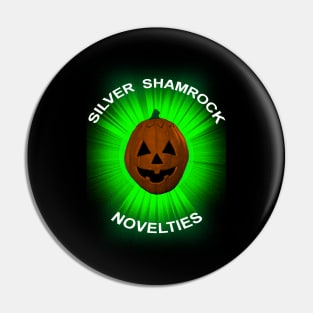 Silver Shamrock Pumpkin Head Pin