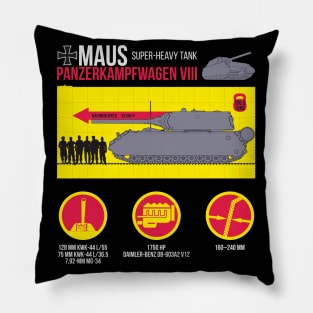 Expert of tanks! infographics Pz-VIII MAUS Pillow