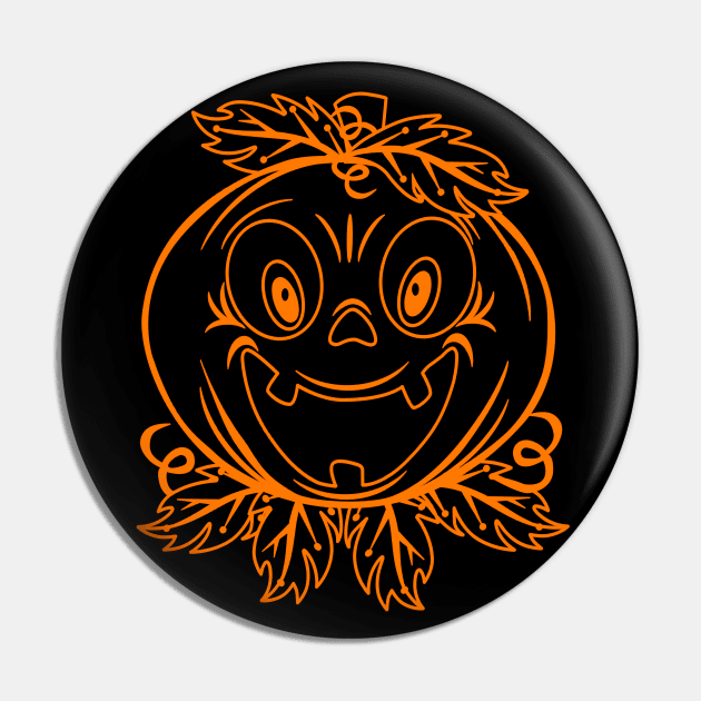 Smiling Pumpkin Pin by richhwalsh