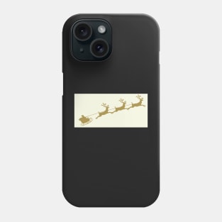 Gold and cream santas sleigh Phone Case