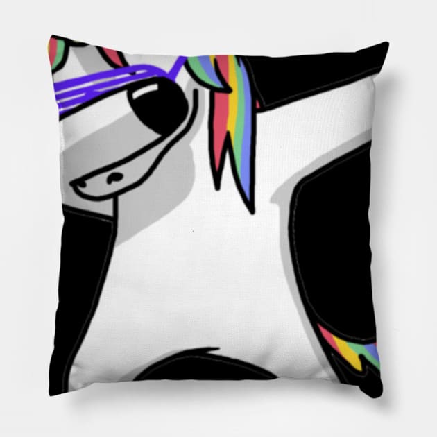 Dabbing Unicorn Pillow by Xaojin Hu